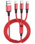3A 3 in 1 USB Charging Cable